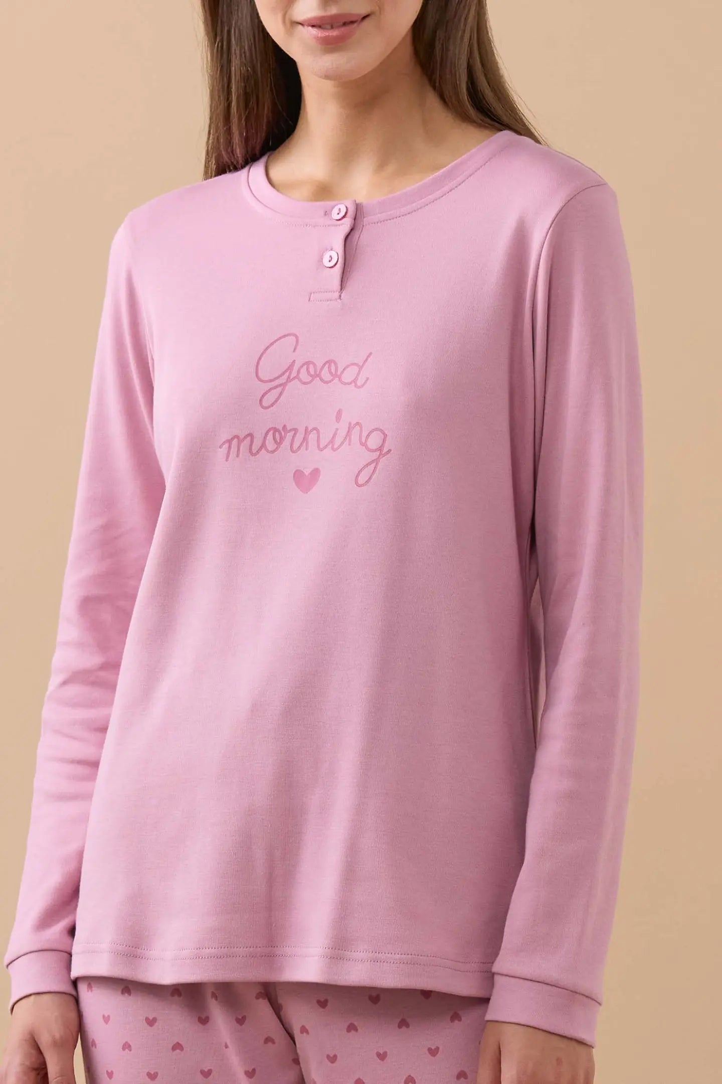 Pigiama Donna Caldo Cotone Good Morning
