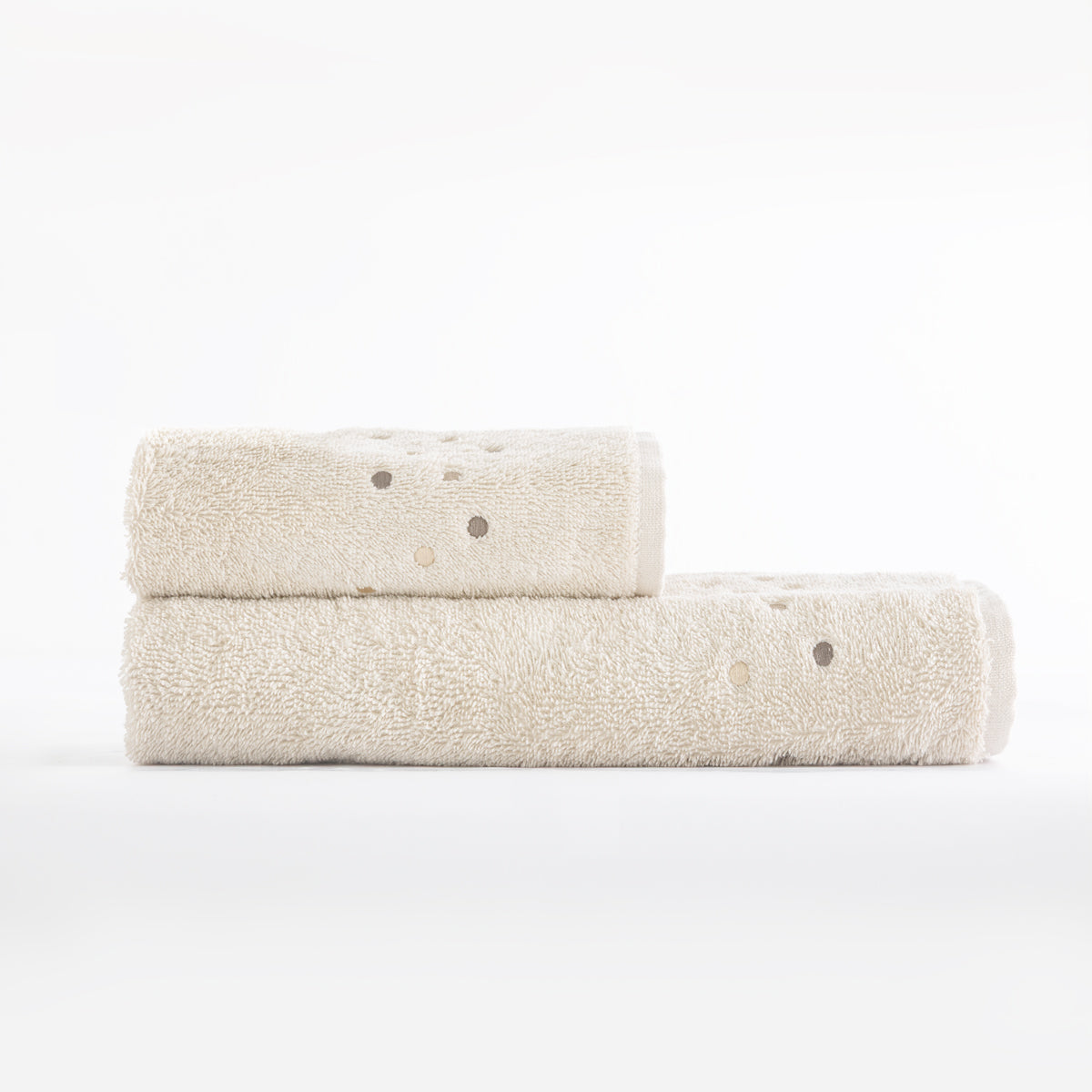Set Asciugamani Ricamato MILANO Bagno Galizzi 60 x 100 / 40 x 60 Beige