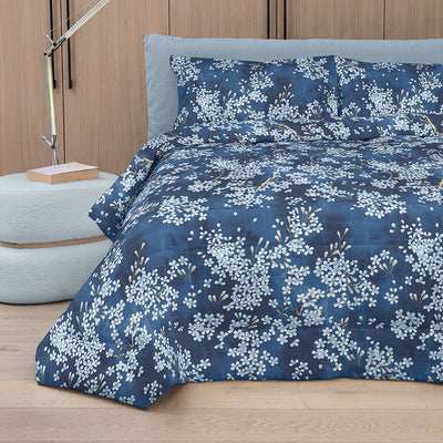 Trapunta Percalle KIMONO Letto Fazzini 270 x 270 Blu