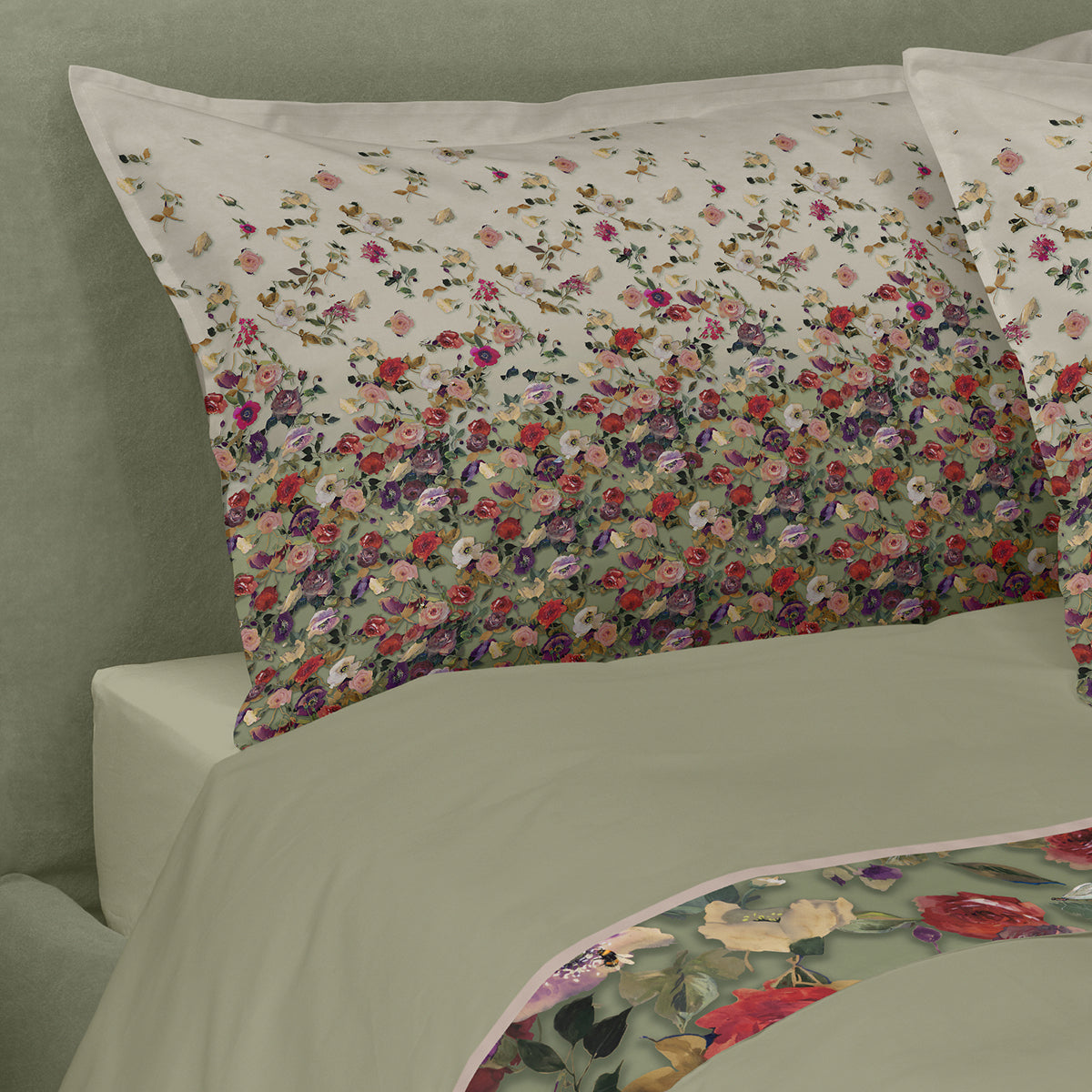 Completo Lenzuola Raso 300 Fili NETTARE Letto Fazzini