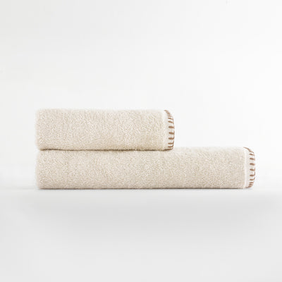 Set Asciugamani Ricamato SIVIGLIA Bagno Galizzi 60 x 100 / 40 x 60 Beige