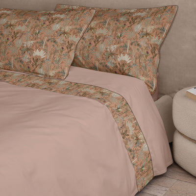 Completo Lenzuola Raso 300 Fili DRAA Letto Fazzini