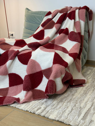 Plaid Lana Cotta Italiana POP ART CIRCLES Soggiorno Moreali Tessile Casa