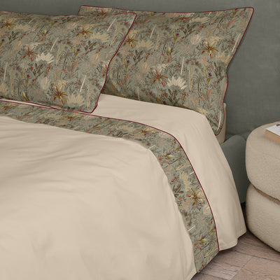 Completo Lenzuola Raso 300 Fili DRAA Letto Fazzini