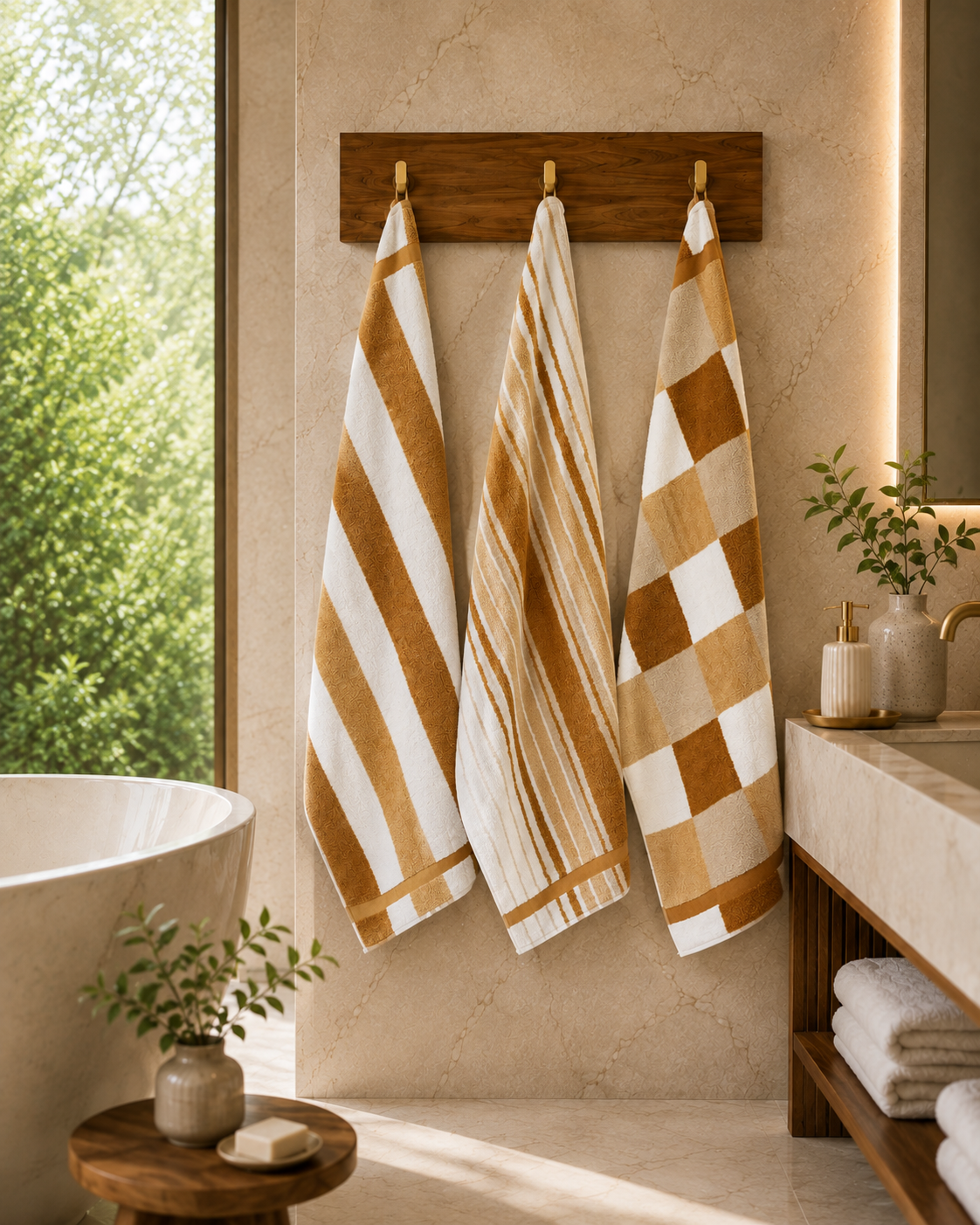 Asciugamano MAXI Cotone Americano Tinto Filo Bagno Moreali Tessile Casa
