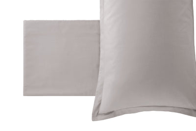 Parure Lenzuola Madapolam MINIMAL Letto Moreali Tessile Casa Matrimoniale Grigio Perla