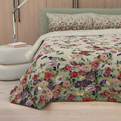 Trapunta Raso 300 Fili NETTARE Letto Fazzini 270 x 270 Verde