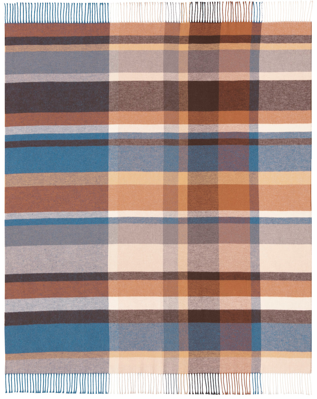 Plaid Sfrangiato Harmony Brown Made in Italy Soggiorno Borbo