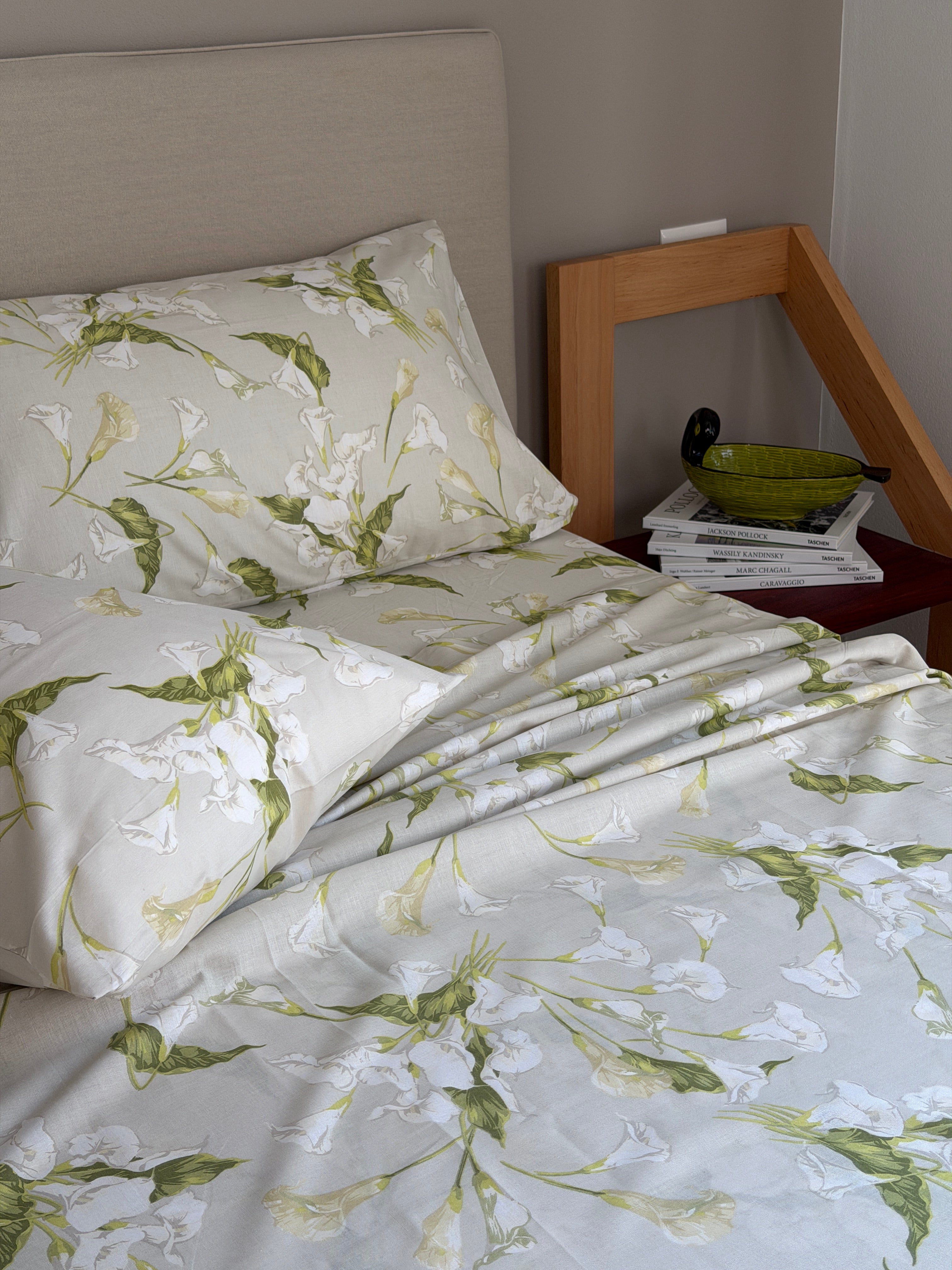 Completo Lenzuola Cotone Stampato CALLA Letto Cotonissimo