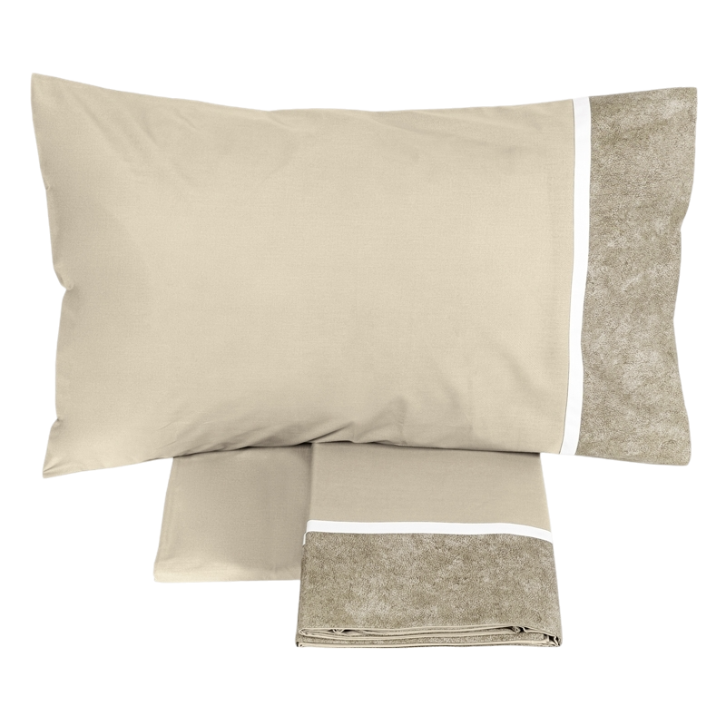 Completo Lenzuola Percalle GALUCHAT Letto Fazzini Matrimoniale Torrone