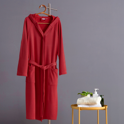 Accappatoio Unisex Microspugna WIMBLEDON Bagno Riviera S Rosso Ciliegia