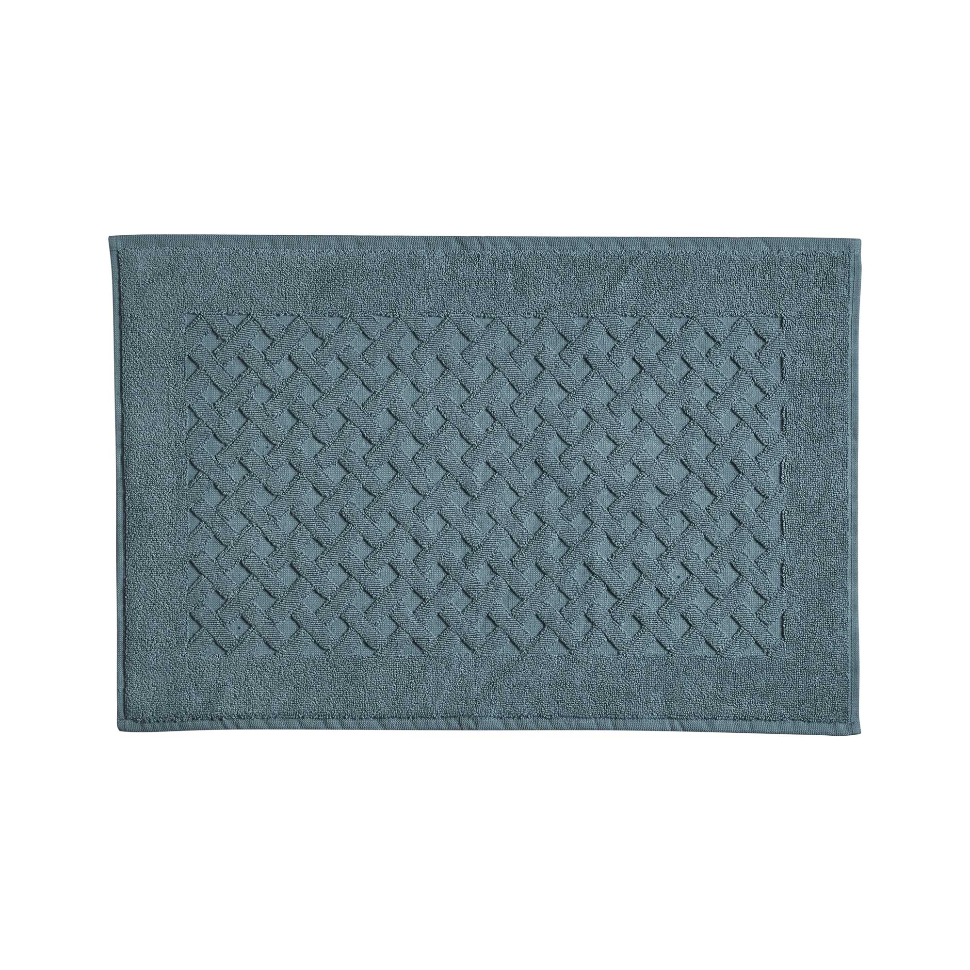 Tappeto Gommato in Spugna Intrecciata CAREZZA Bagno Moreali Tessile Casa 60 x 90 Ottanio