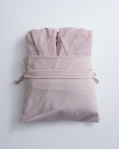 Accappatoio Spugna Leggera TRAVEL Bagno Moreali Tessile Casa L Rosa Tenue