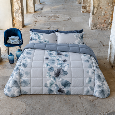 Trapunta Percalle Supersoft NATE Letto Cogal 270 x 270 Silver Grey