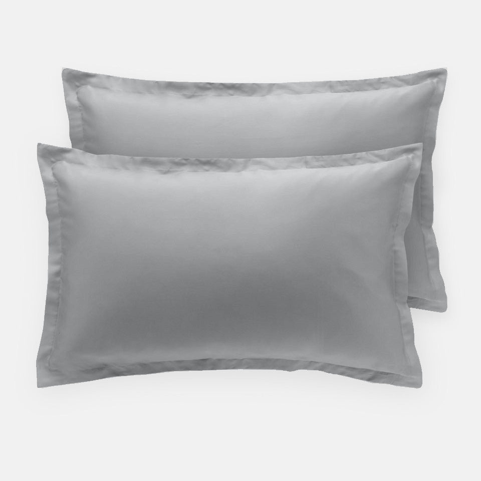 Coppia di Federe Effetto SETA Tencel Letto Moreali Tessile Casa