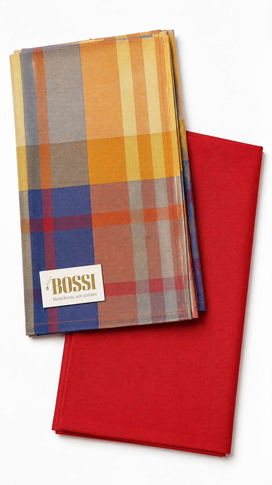 Set 2 Canovacci Tinto Filo WINSTON + Rosso Cucina Bossi x Moreali 50 x 70 cm Tinto Filo