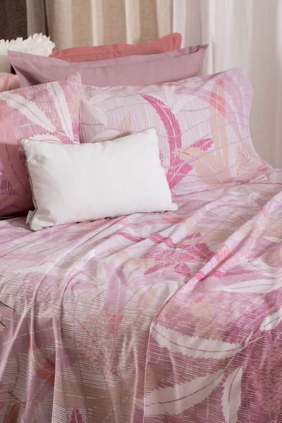 Completo Lenzuola Cotone Stampato LARIZA Letto Riviera