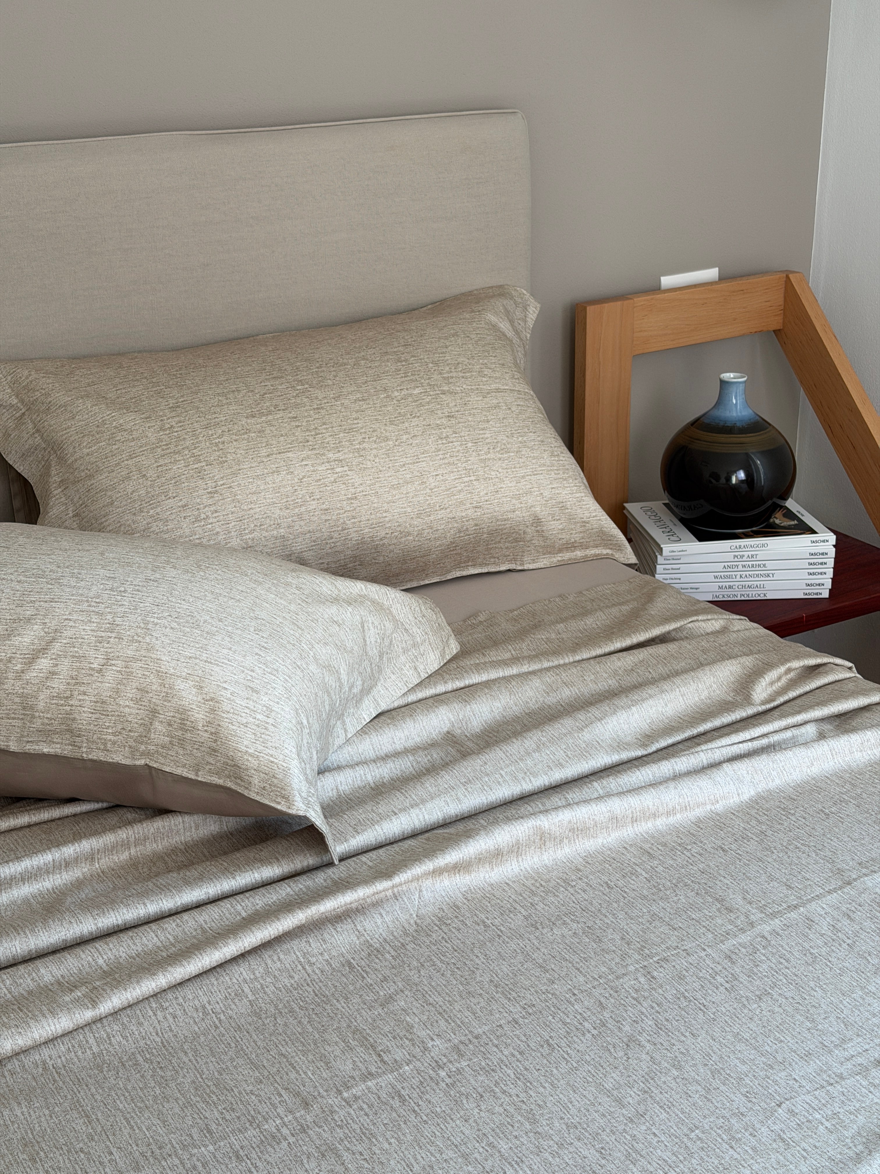Completo Lenzuola Raso 300 Fili EVA Letto Ferrari Matrimoniale Lino