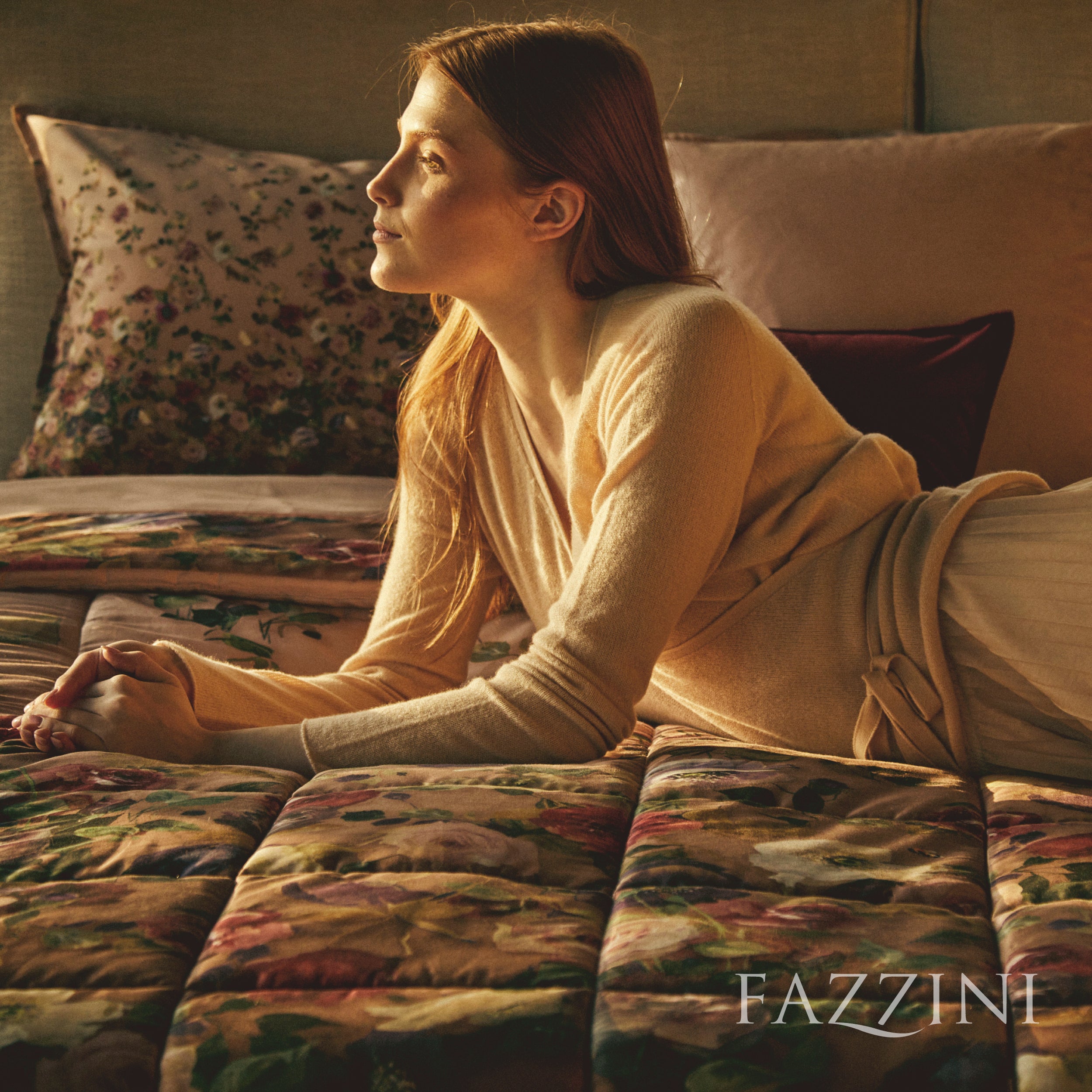 Trapunta Raso 300 Fili NETTARE Letto Fazzini